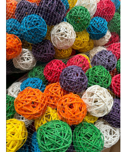 Giant Multi Coloured Munch Balls Parrot Toys! (Pack Of 50) 7.5cm Diameter