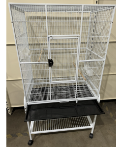 Parrot-Supplies Florida Bird Cage With Stand White