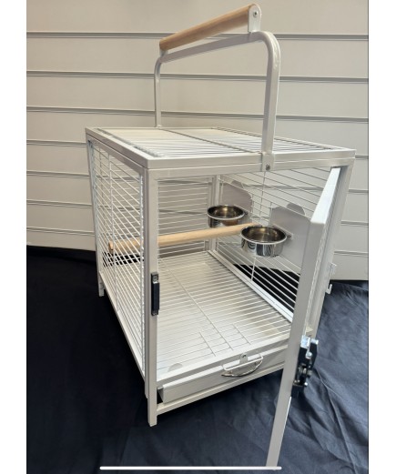 Parrot-Supplies Parrot Travel Cage - White Parrot-Supplies Parrot Travel Cage - White