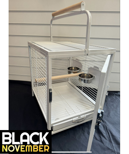 Parrot-Supplies Parrot Travel Cage - White