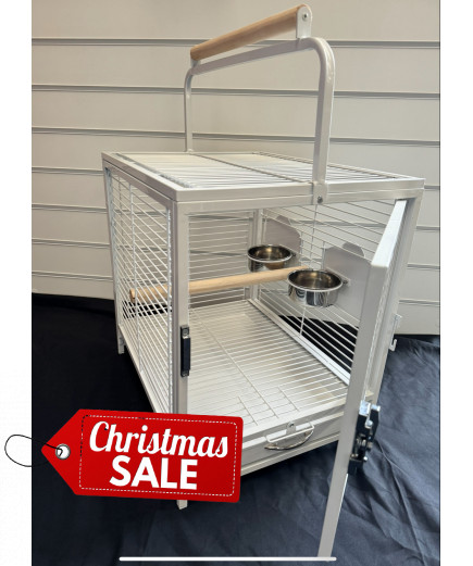 Parrot-Supplies Parrot Travel Cage - White Parrot-Supplies Parrot Travel Cage - White