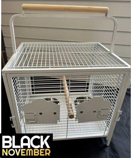 Parrot-Supplies Parrot Travel Cage - White