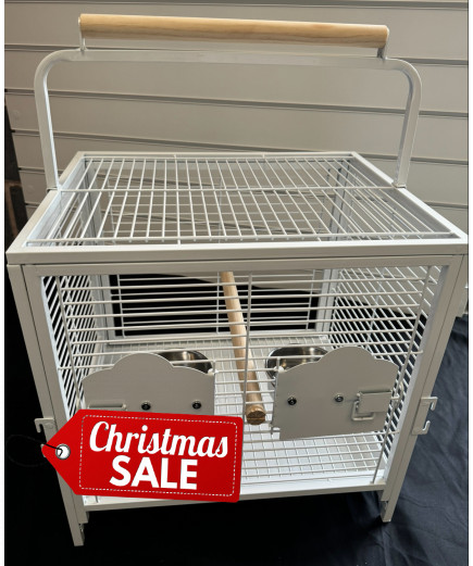 Parrot-Supplies Parrot Travel Cage - White Parrot-Supplies Parrot Travel Cage - White