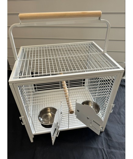 Parrot-Supplies Parrot Travel Cage - White Parrot-Supplies Parrot Travel Cage - White