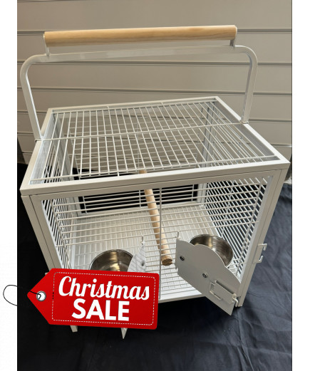 Parrot-Supplies Parrot Travel Cage - White Parrot-Supplies Parrot Travel Cage - White
