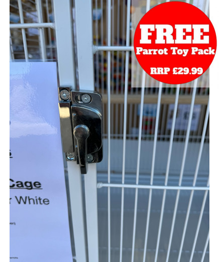 Parrot-Supplies Kansas Open Top Parrot Cage White