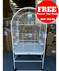 Parrot-Supplies Daytona Top Opening Parrot Cage White