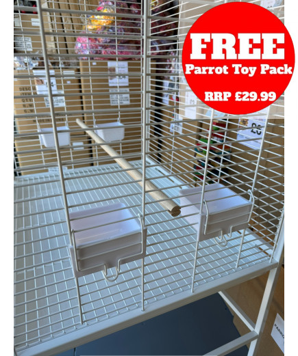 Parrot-Supplies Daytona Top Opening Parrot Cage White