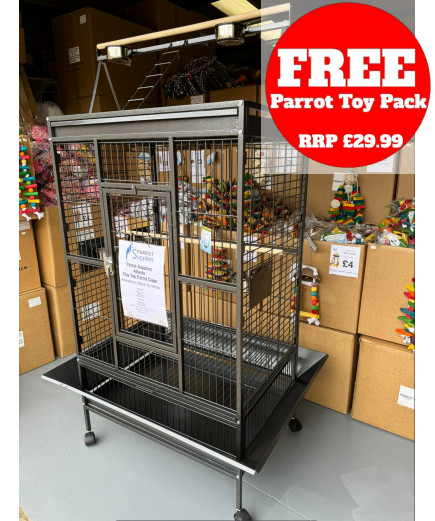 Parrot-Supplies Atlanta Play Top Parrot Cage Antique 