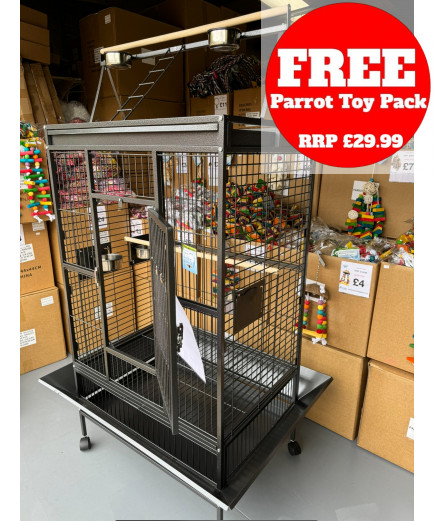 Parrot-Supplies Atlanta Play Top Parrot Cage Antique 