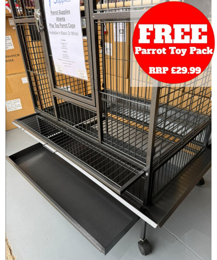 Parrot-Supplies Atlanta Play Top Parrot Cage Antique 