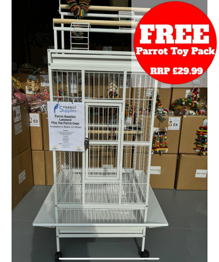 Parrot-Supplies Lakeland Play Top Parrot Cage White Parrot-Supplies Lakeland Play Top Parrot Cage White