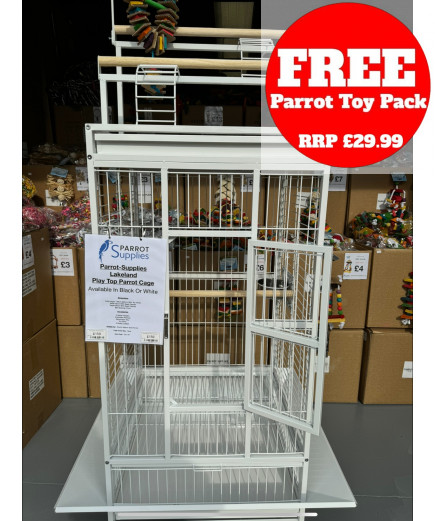 Parrot-Supplies Lakeland Play Top Parrot Cage White Parrot-Supplies Lakeland Play Top Parrot Cage White