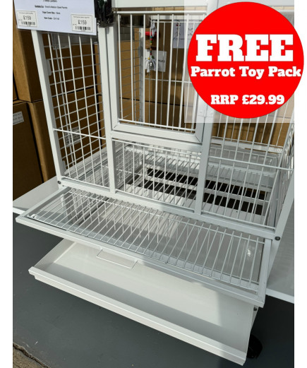 Parrot-Supplies Lakeland Play Top Parrot Cage White Parrot-Supplies Lakeland Play Top Parrot Cage White