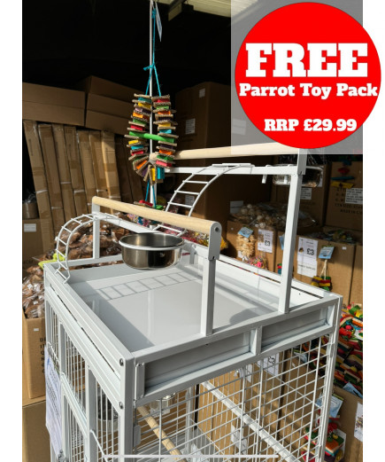 Parrot-Supplies Lakeland Play Top Parrot Cage White Parrot-Supplies Lakeland Play Top Parrot Cage White