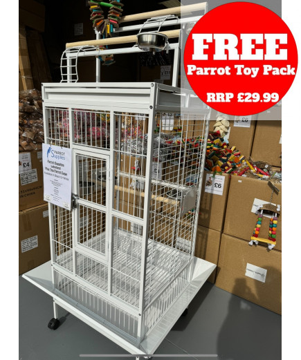 Parrot-Supplies Lakeland Play Top Parrot Cage White Parrot-Supplies Lakeland Play Top Parrot Cage White