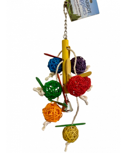 Parrot-Supplies Madison Willow Munch Ball Lolly Stick Parrot Toy