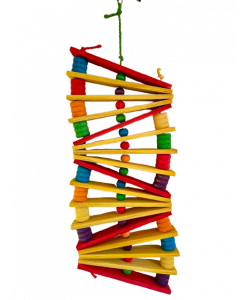 Parrot-Supplies Coloured Wood Slats Zig Zag XL Parrot Toy