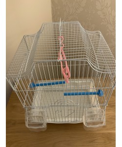 Parrot-Supplies Kissimmee Shaped Top Small Bird Cage - White